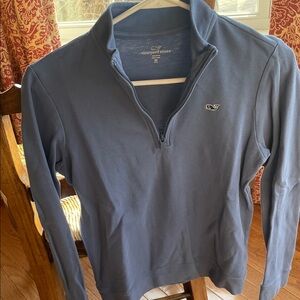 Vineyard Vines Slate Blue Quarter-Zip Pullover